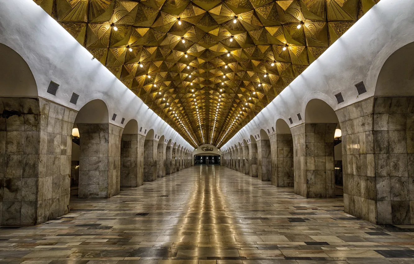 Фото обои город, метро, интерьер