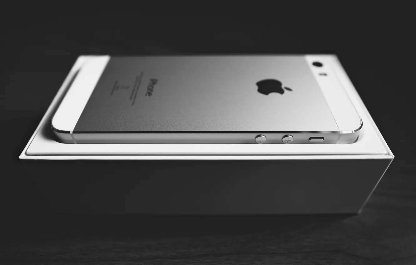 Фото обои коробка, Apple, телефон, гаджет, iPhone 5s