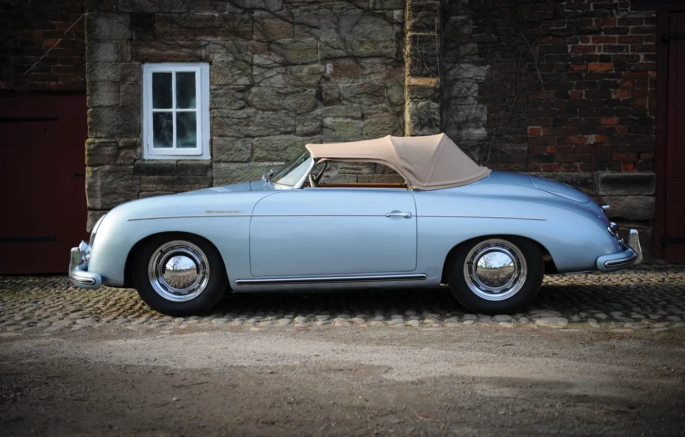 Фото обои Porsche, 1955, 356, profile, Porsche 356 1500 Speedster