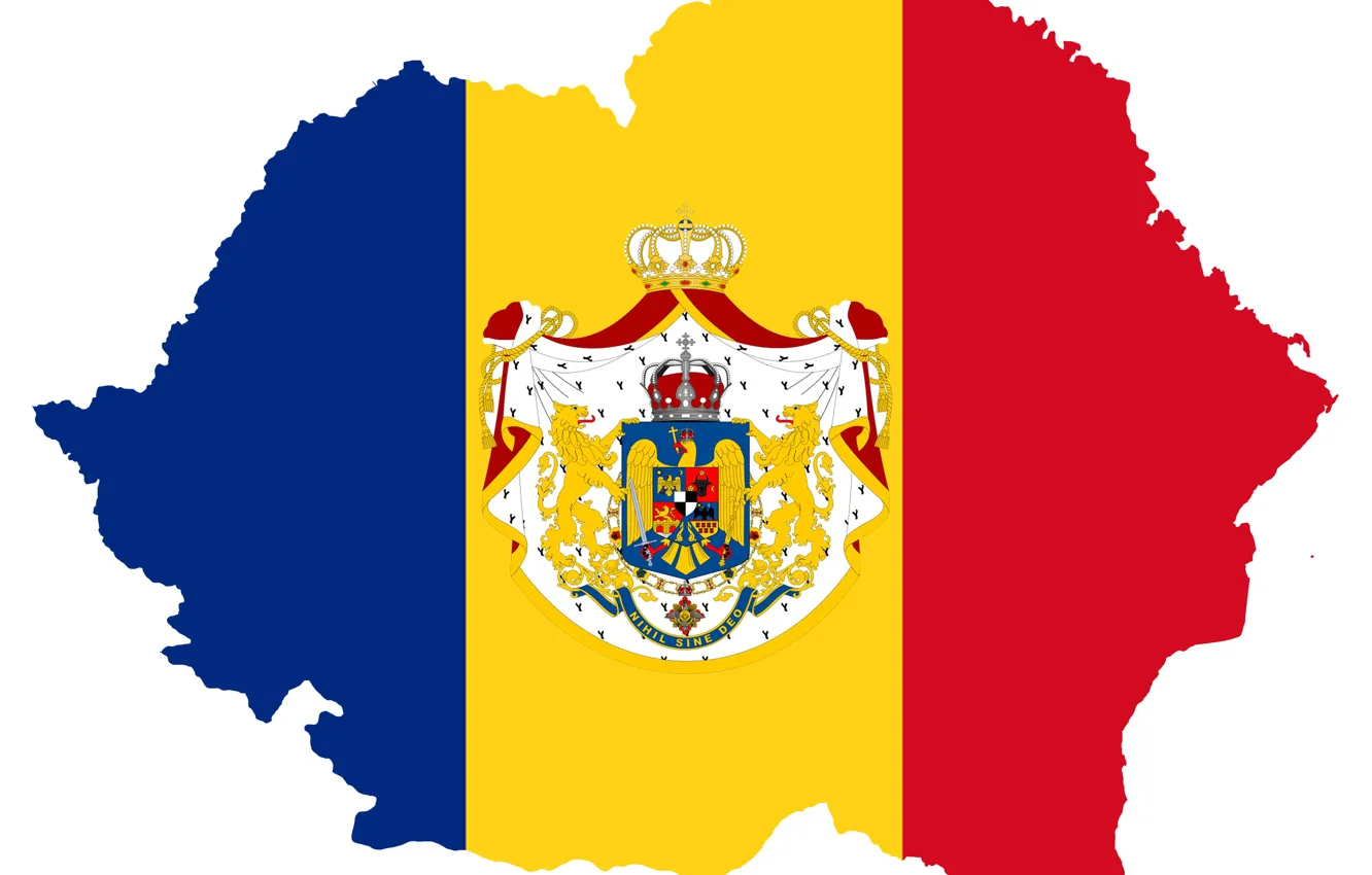 Фото обои флаг, герб, custom, румыния, flag, romania, border, coat of arms