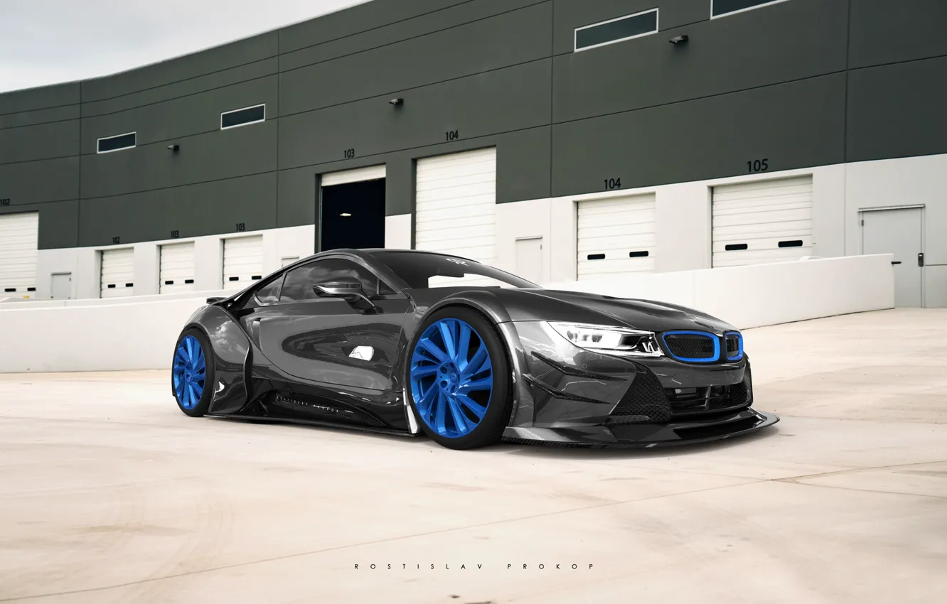 Фото обои купе, автомобиль, Gran Turismo, BMW i8, Rostislav Prokop, 4×4