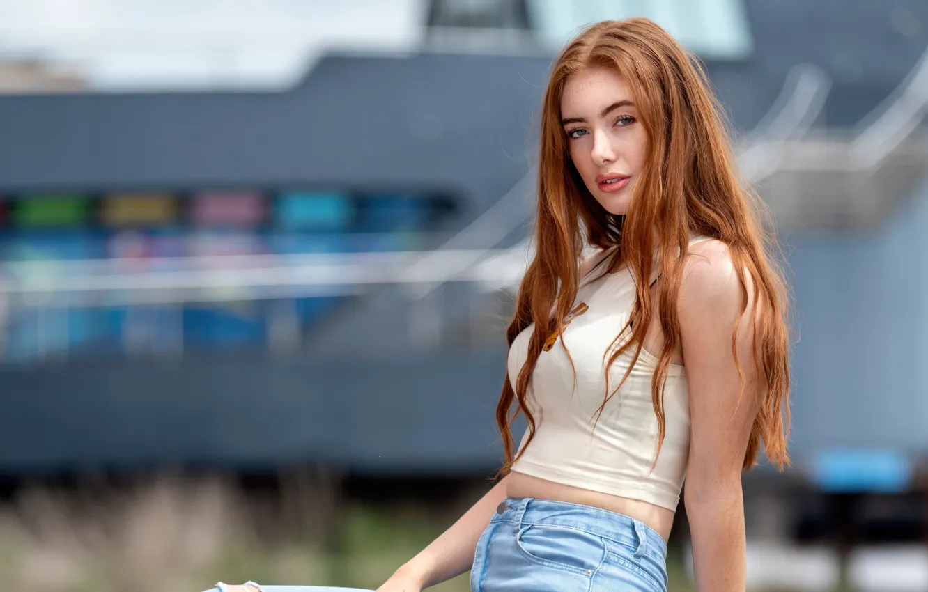 Фото обои Girl, redhead, cute