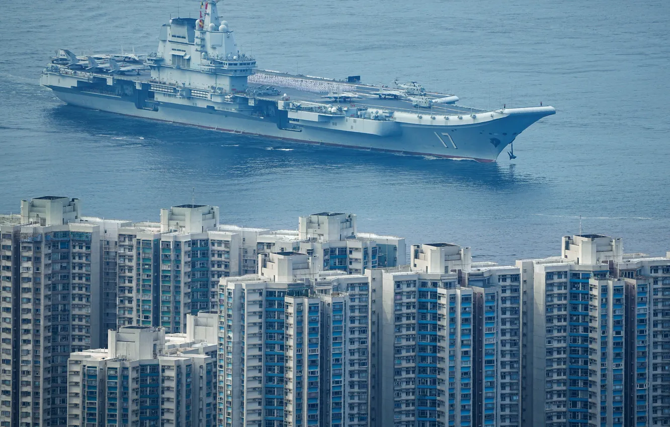 Фото обои Гонконг, Китай, авианосец, Shandong