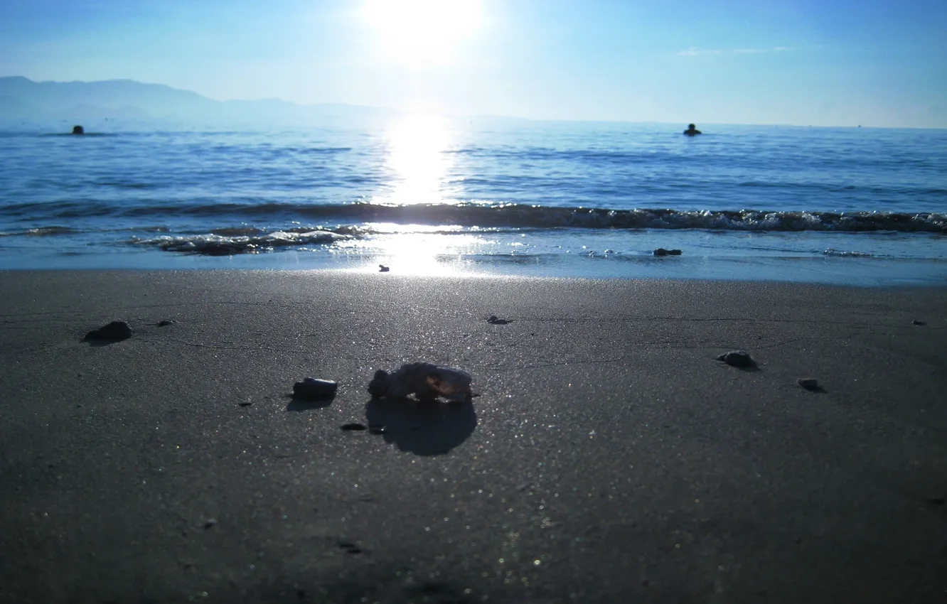 Фото обои песок, море, пляж, природа
