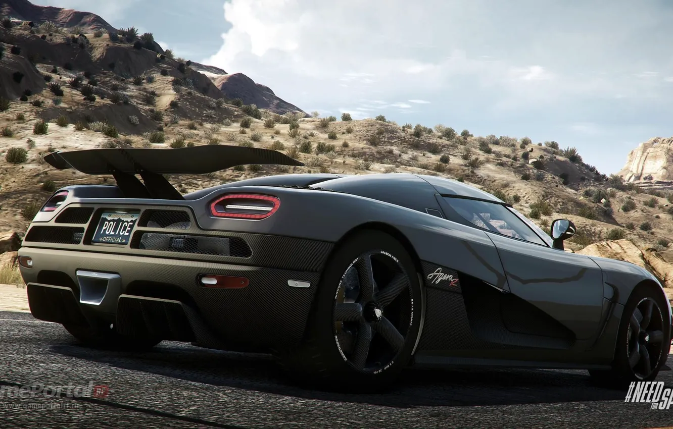 Фото обои car, need for speed, agera, cop, video game, koenigsegg, rivals