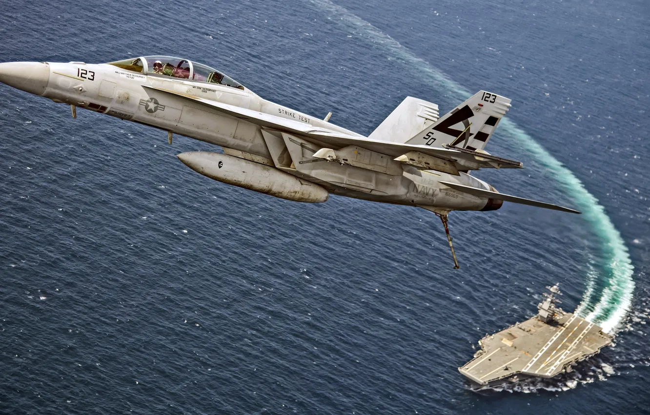 Фото обои истребитель, Super Hornet, McDonnell Douglas, F/A-18F