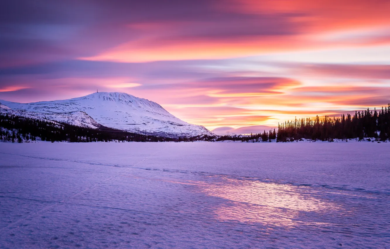 Фото обои Norway, Ice, Gaustatoppen