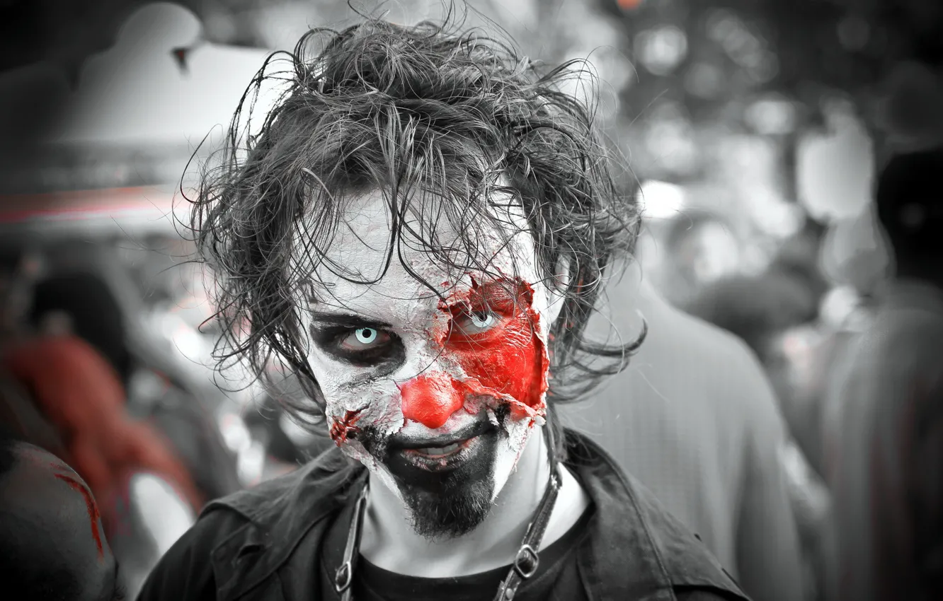 Фото обои праздник, парень, Zombie Day