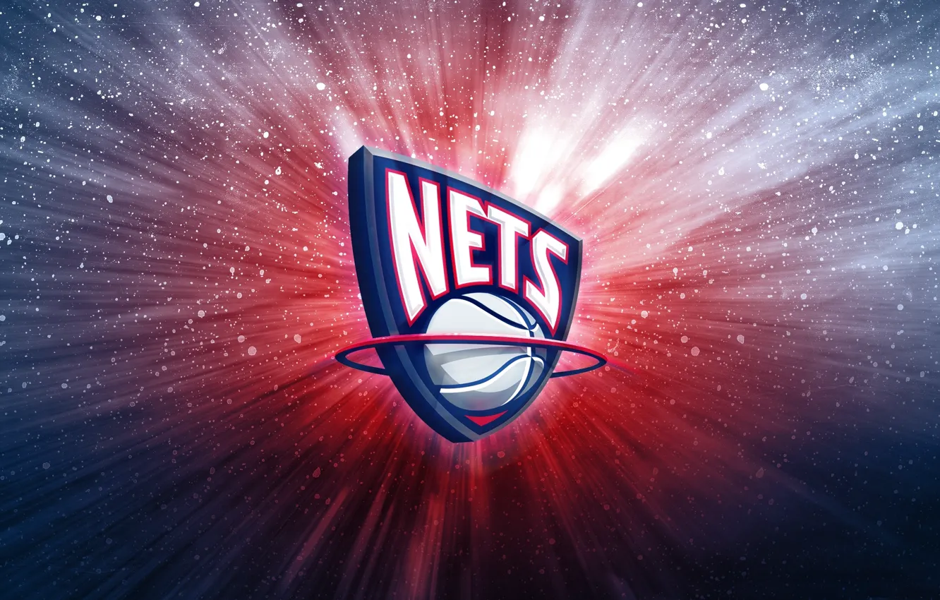 Фото обои Баскетбол, Фон, Логотип, NBA, Джерси, Сетки, New Jersey Nets