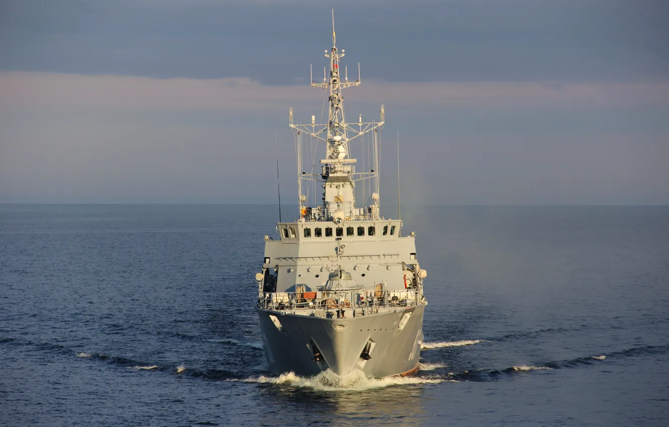 Фото обои ВМФ, Балтийское море, базовый, тральщик, "Александр Обухов"