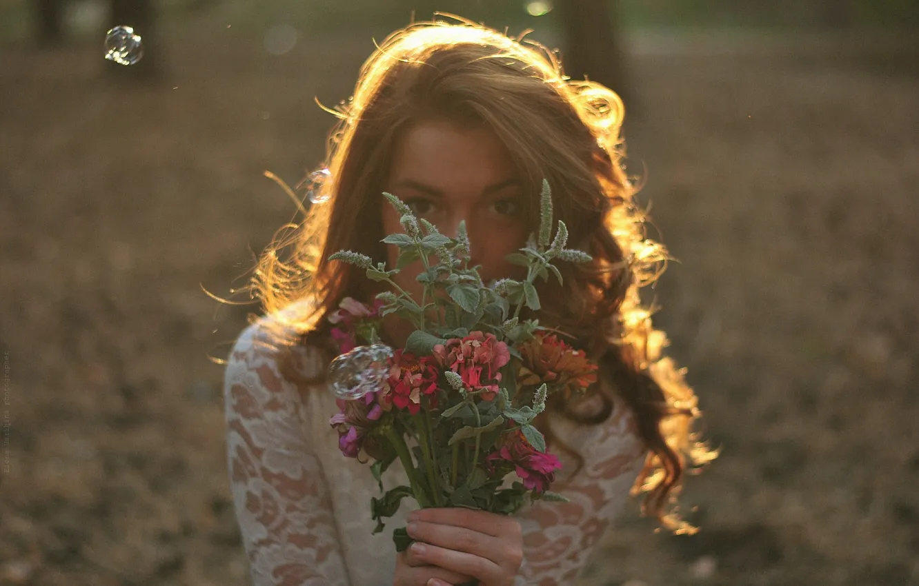 Фото обои девушка, цветы, фотограф, girl, photography, photographer, Elena Umrihina