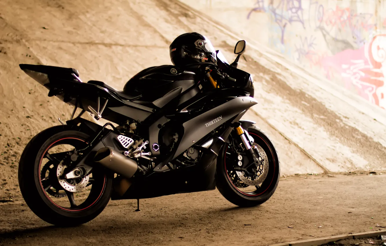 Фото обои фотограф, мотоцикл, шлем, photography, photographer, Thirteen, Yamaha YZF-R6