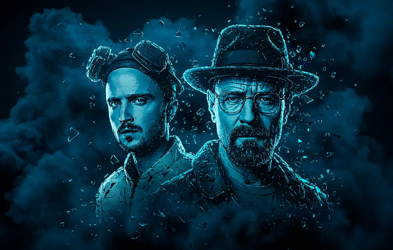 Фото обои осколки, дым, арт, wallpaper, smoke, art, Во все тяжкие, breaking bad