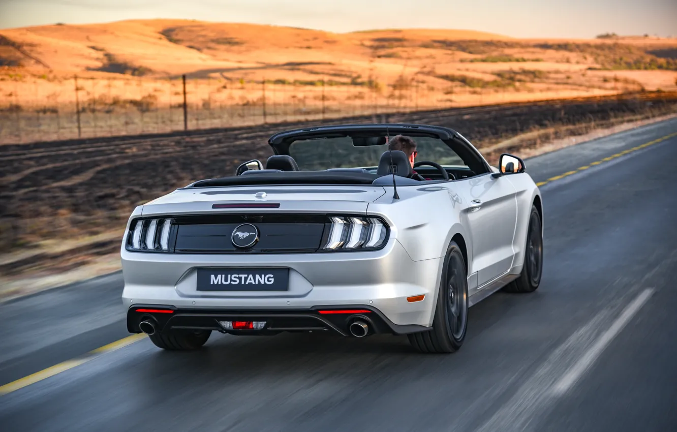 Фото обои car, Mustang, Ford, road, Ford Mustang EcoBoost Convertible