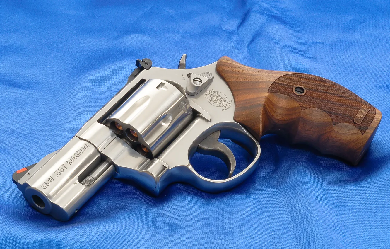 Фото обои Обои, Фон, Оружие, Полотно, Револьвер, Smith & Wesson, Model 686P