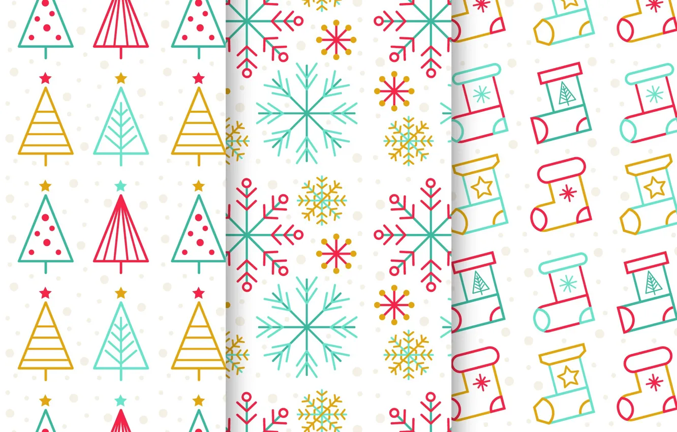Фото обои снежинки, текстура, белый фон, christmas, ёлки, pattern