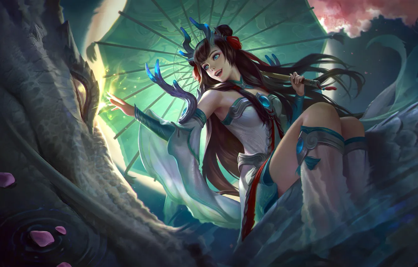 Фото обои игра, game, character, персонаж, multiplayer, Кагура, Bang Bang, Mobile Legends