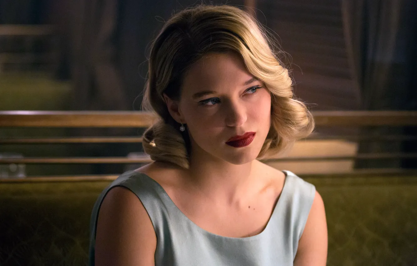 Фото обои кадр, макияж, прическа, блондинка, Spectre, Lea Seydoux, Леа Сейду, 007: СПЕКТР
