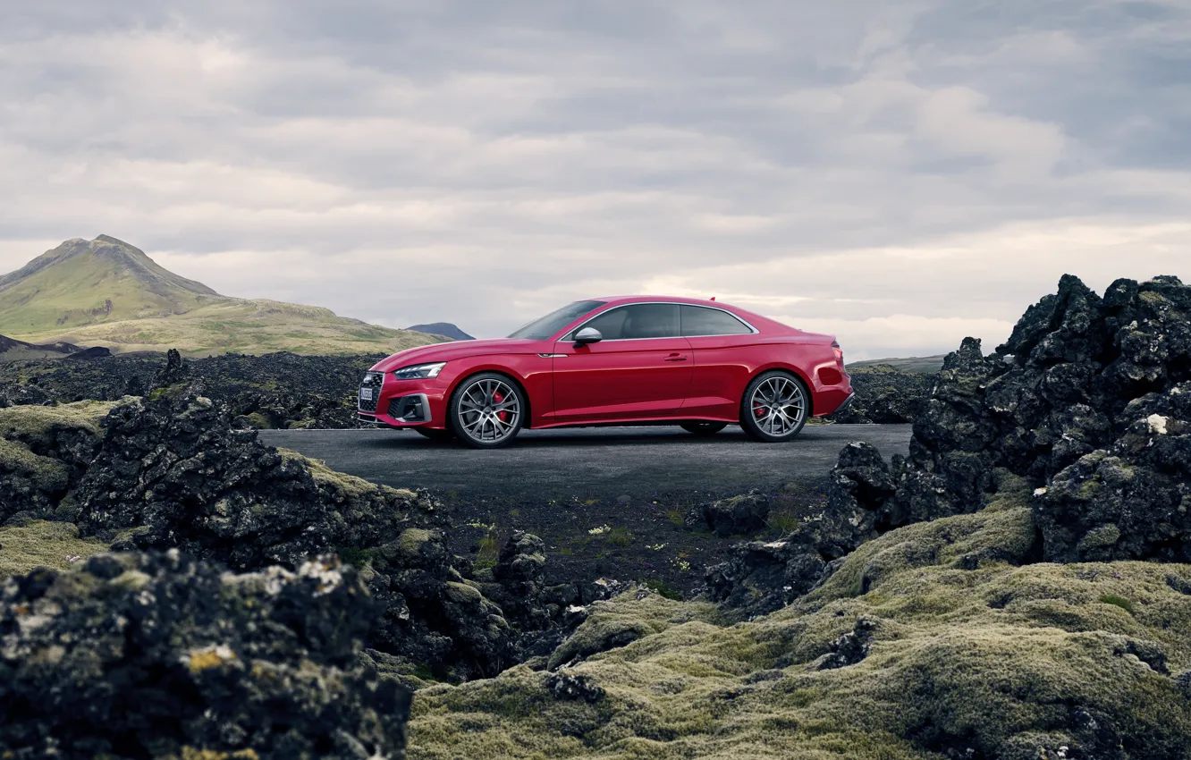 Фото обои Audi, TDI, вид сбоку, Coupe, Audi S5, 2020