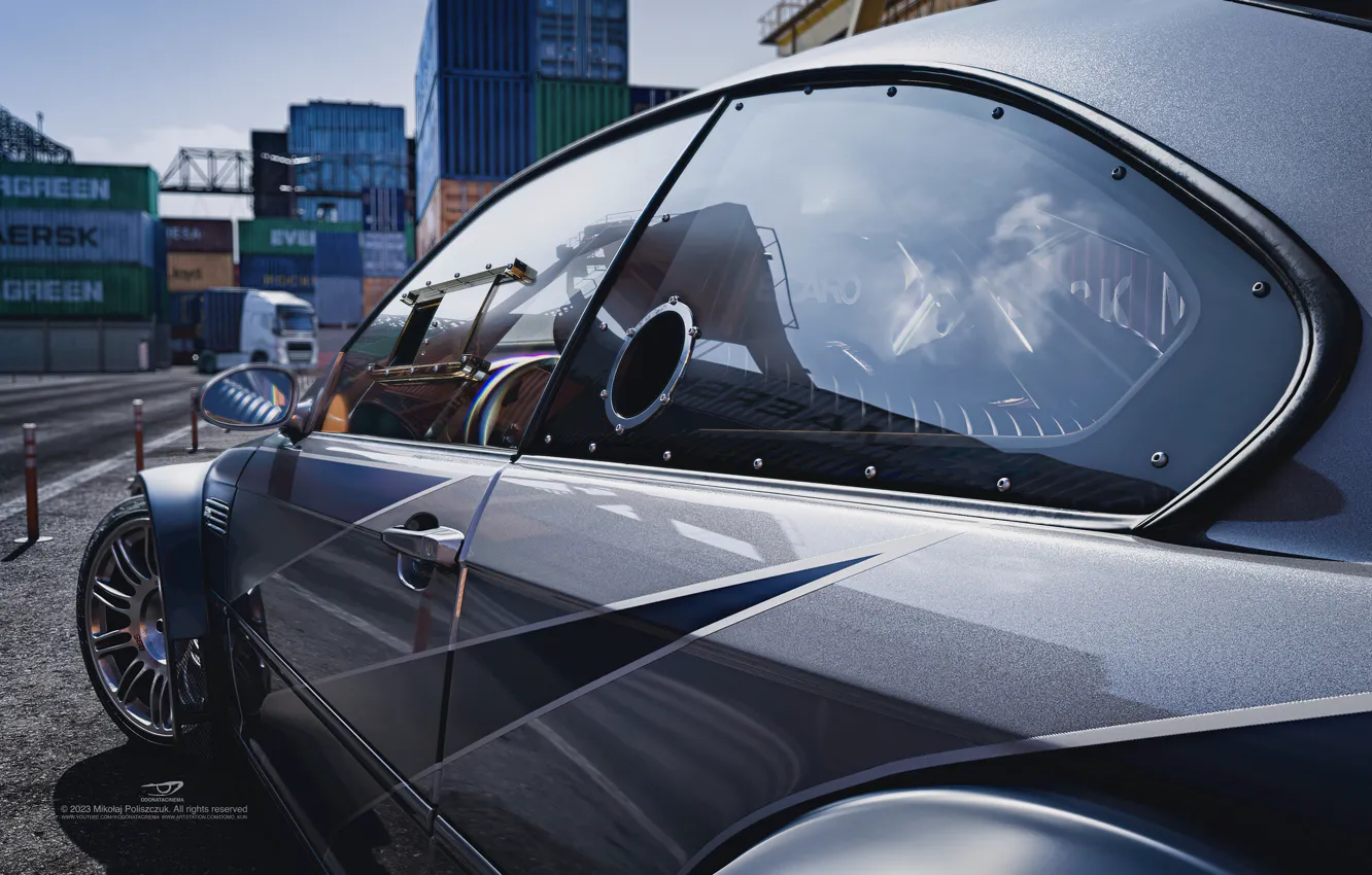 Фото обои car, tuning, Racing, most wanted, Digital 3D, nfs game, BMW M3 E46 GTR, NFS Most …