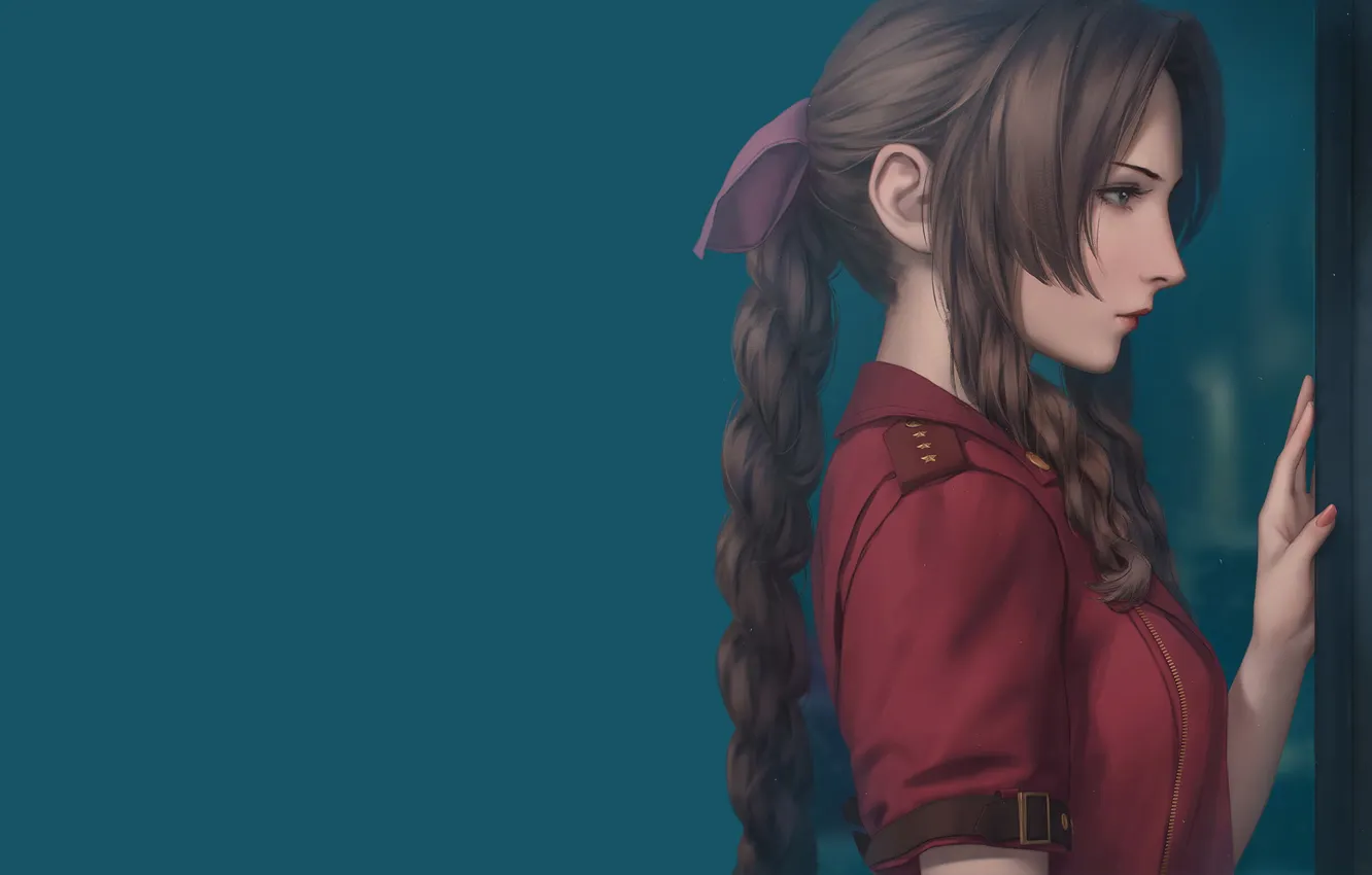 Фото обои нежность, Final Fantasy, Final Fantasy VII, game art, Aerith Gainsborough