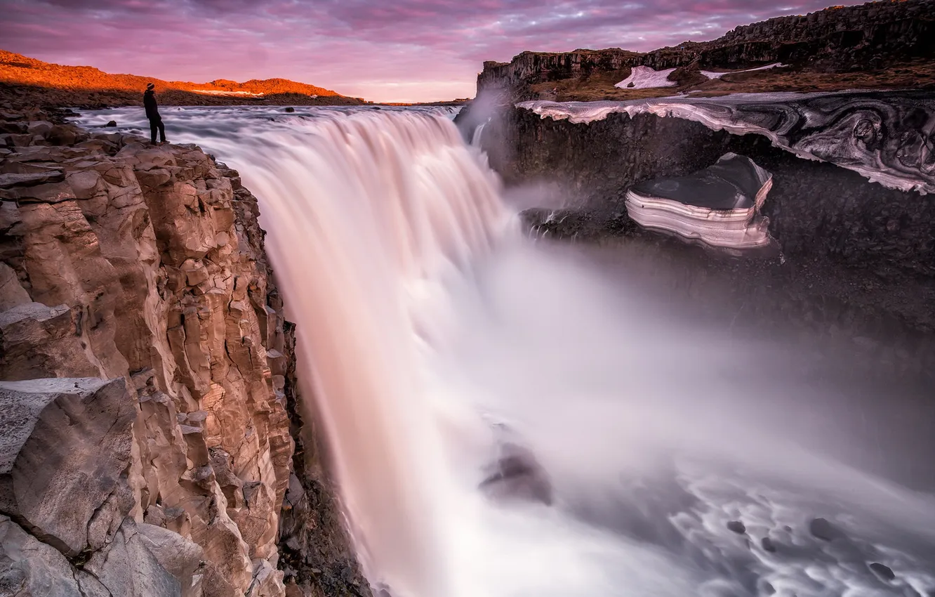 Фото обои waterfall, Iceland, Dettifoss