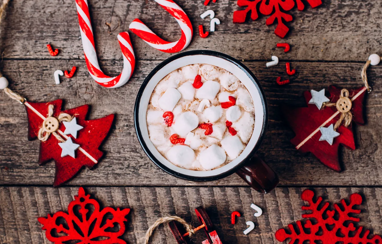 Фото обои украшения, новый год, Рождество, кружка, Christmas, wood, cup, New Year