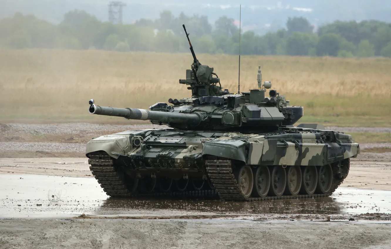 Фото обои Танк, Т-90, Армия России, (ОБТ), Основной Боевой Танк