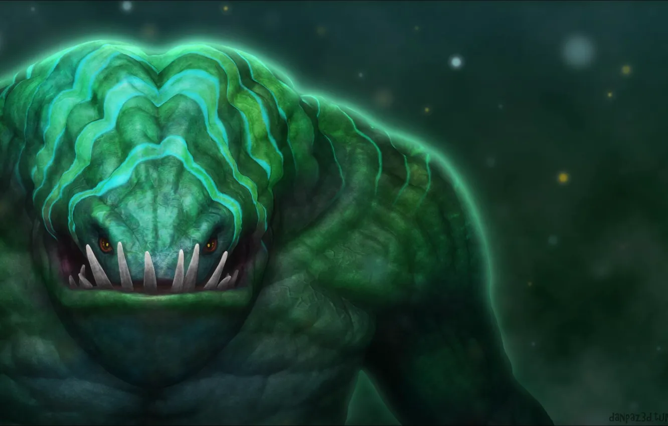 Фото обои зубы, арт, Dota 2, Leviathan, Tidehunter, danpaz3d
