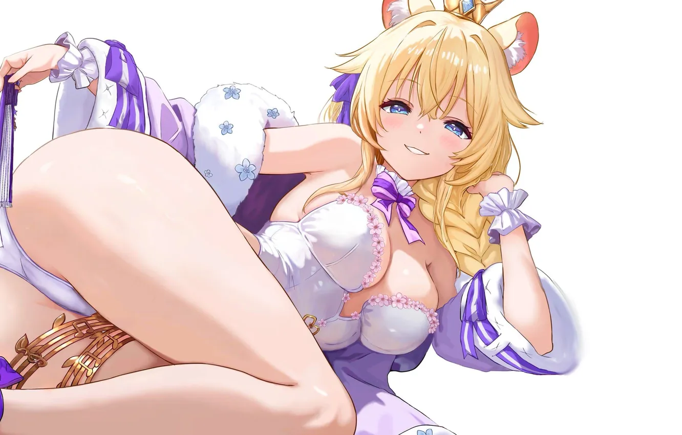 Фото обои kawaii, girl, hot, sexy, ass, cleavage, boobs, anime
