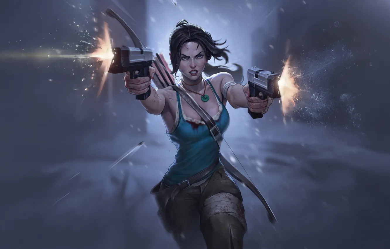 Фото обои lara croft, tomb raider, unleashed