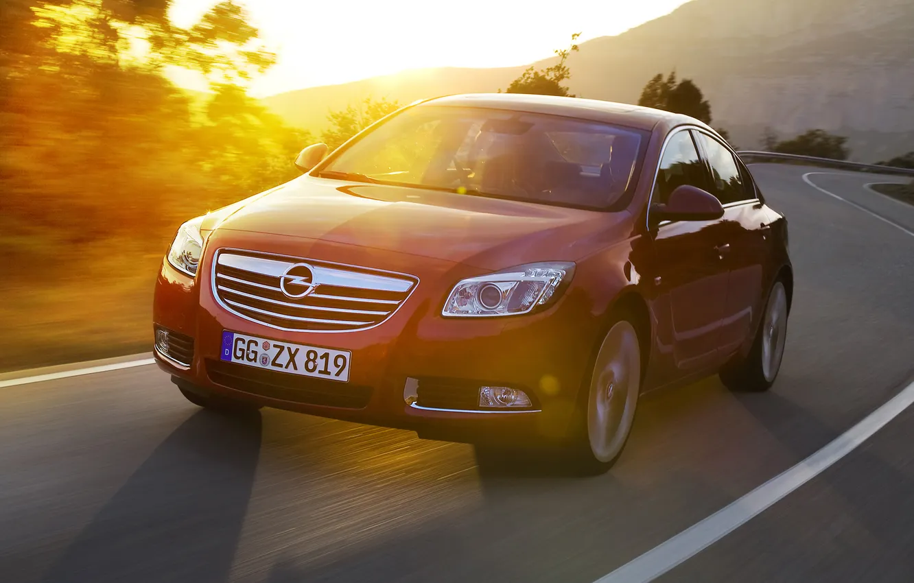 Фото обои дорога, горы, Insignia, Opel