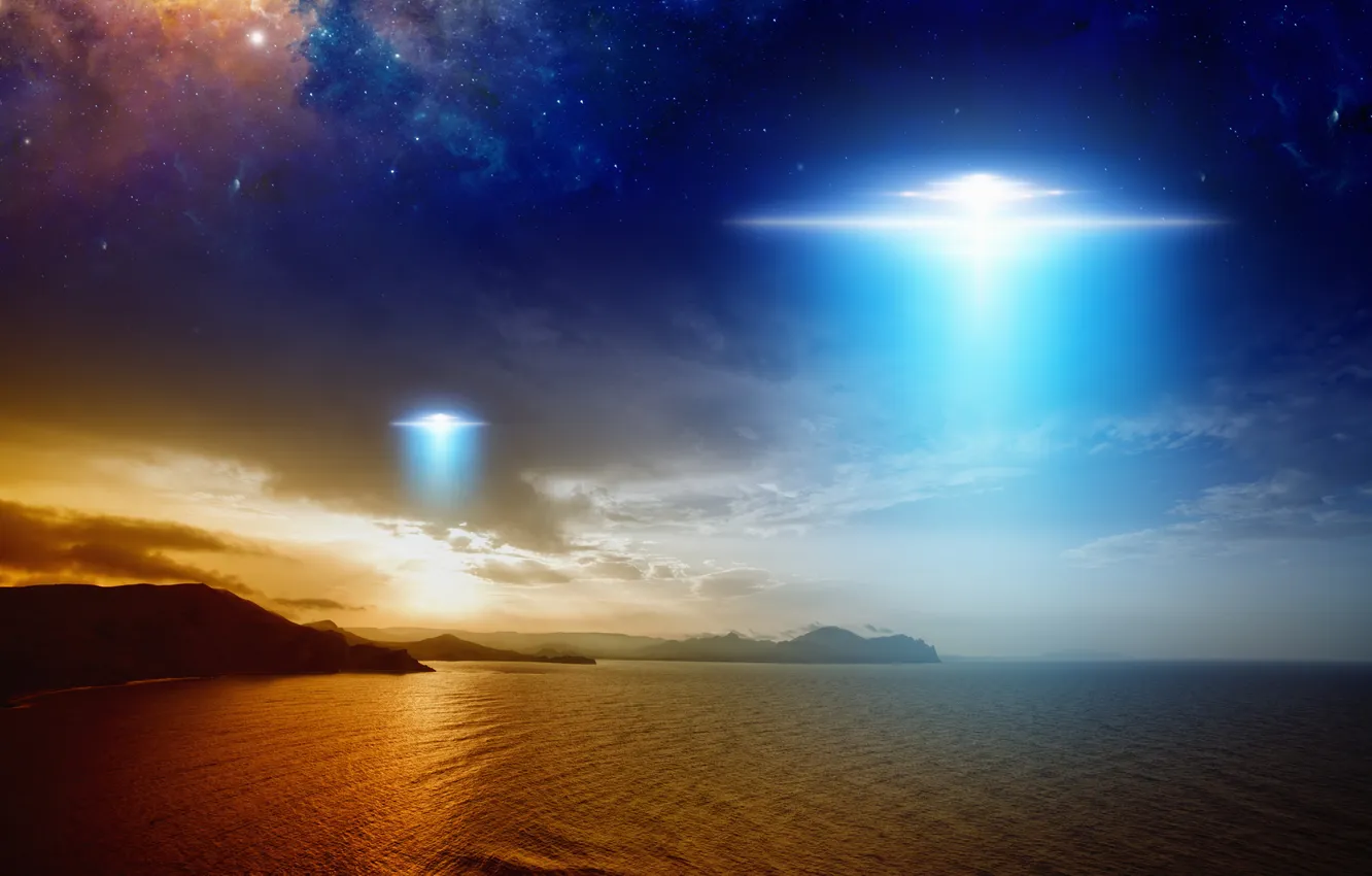Фото обои light, nebula, flight, fly, fantastic, galaxy, horizon, invasion