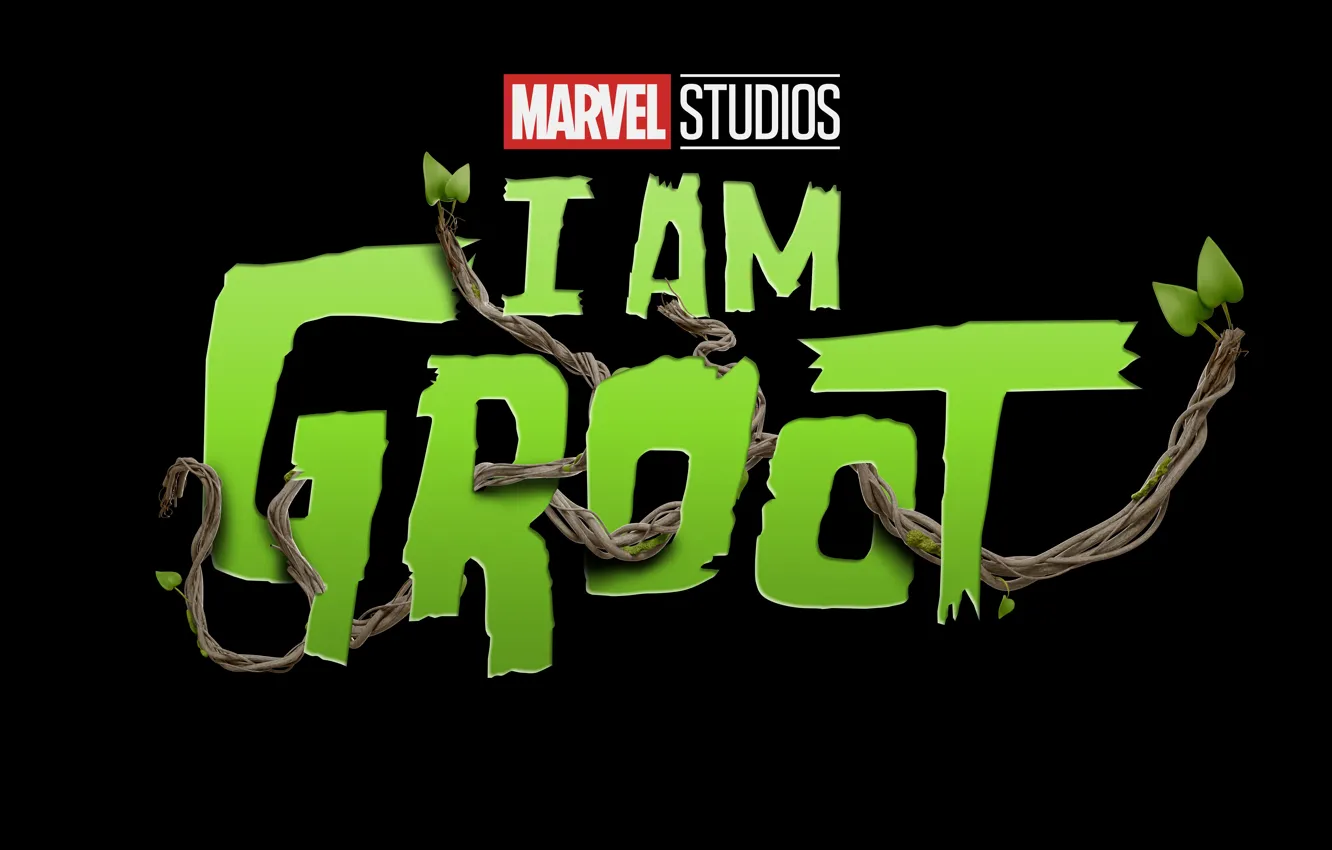 Фото обои logo, Groot, Marvel Studios, I Am Groot