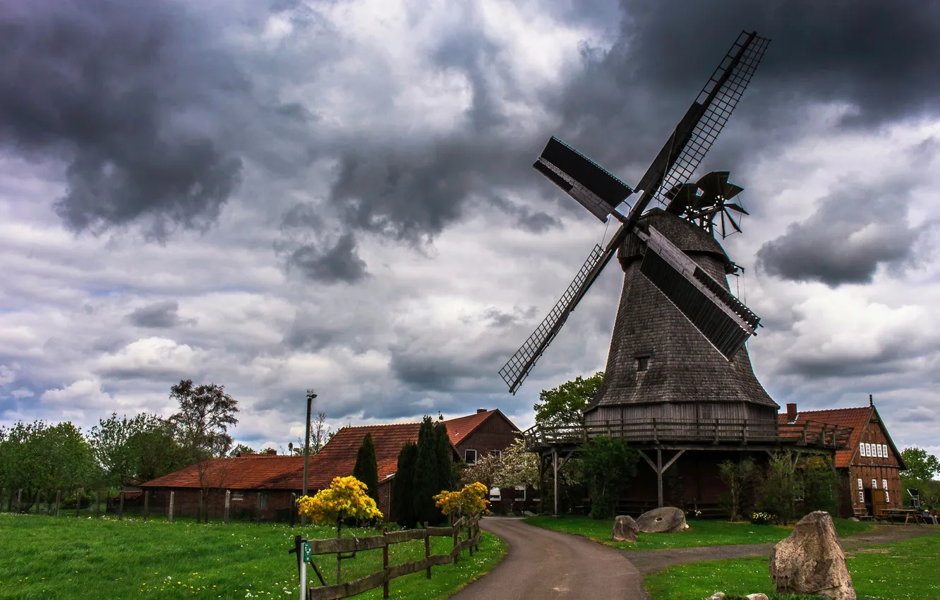 Фото обои поле, небо, облака, пейзаж, природа, sky, field, landscape