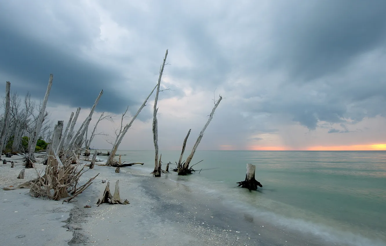 Фото обои море, небо, пейзаж