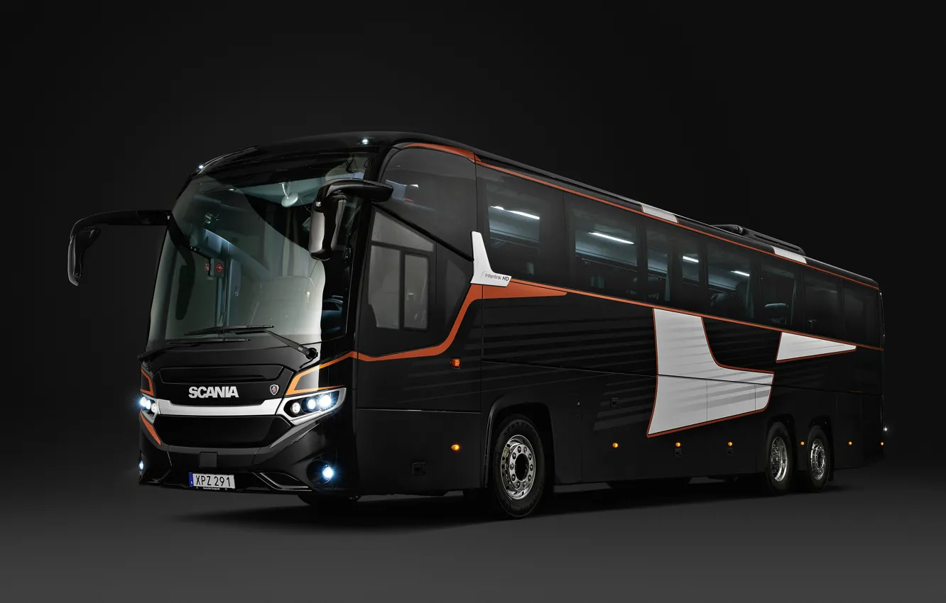 Фото обои scania, bus, coach, ınterlink HD