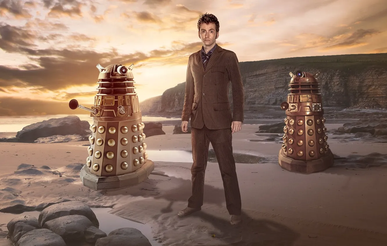 Фото обои science fiction, доктор кто, doctor who, тардис, научная фантастика, звуковая отвертка, sonic screwdriver, david tennant