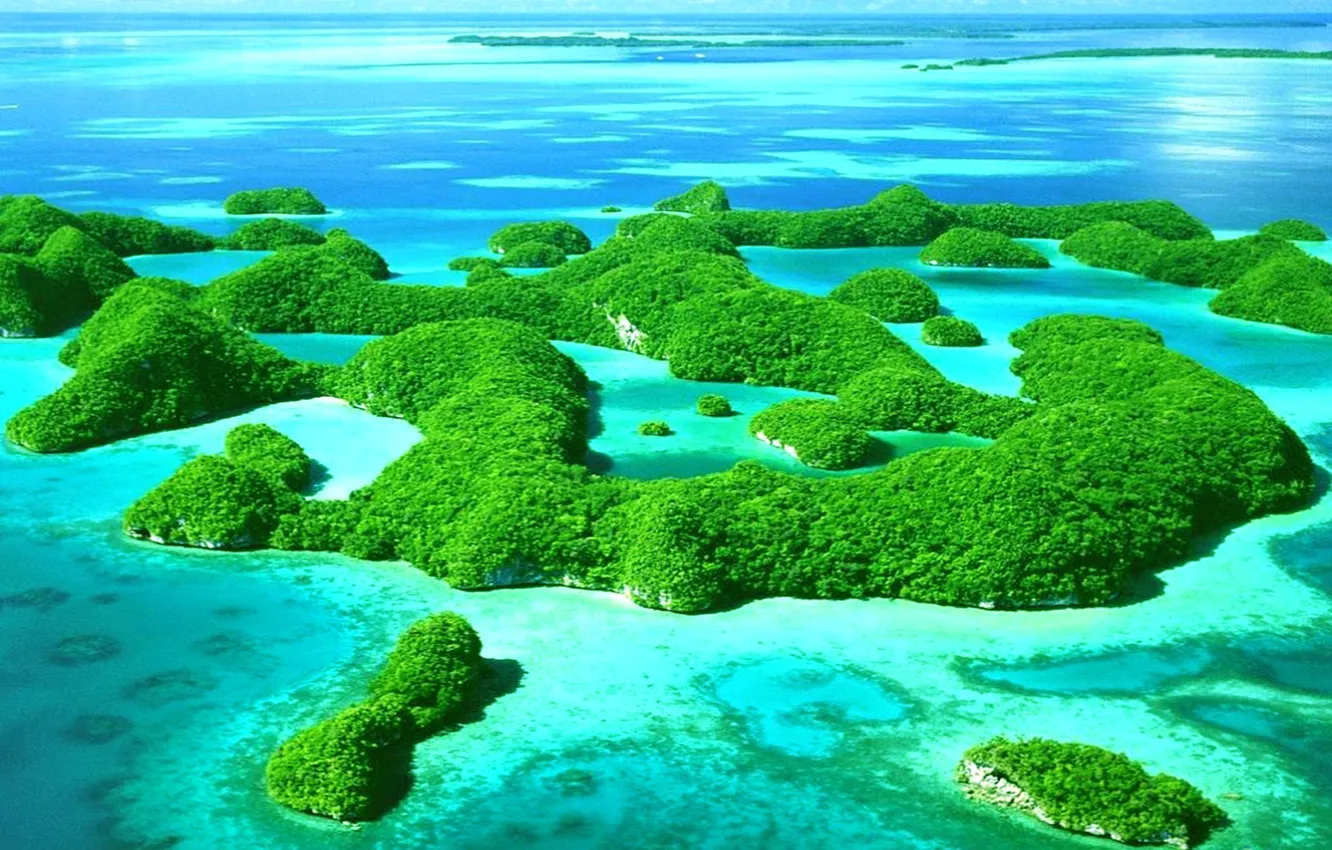 Фото обои острова, тропики, океан, архипелаг