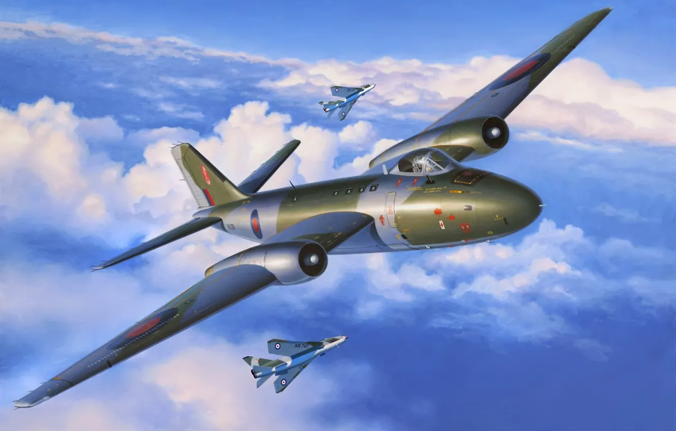 Фото обои bomber, war, airplane, aviation, jet, English Electric Canberra PR.9