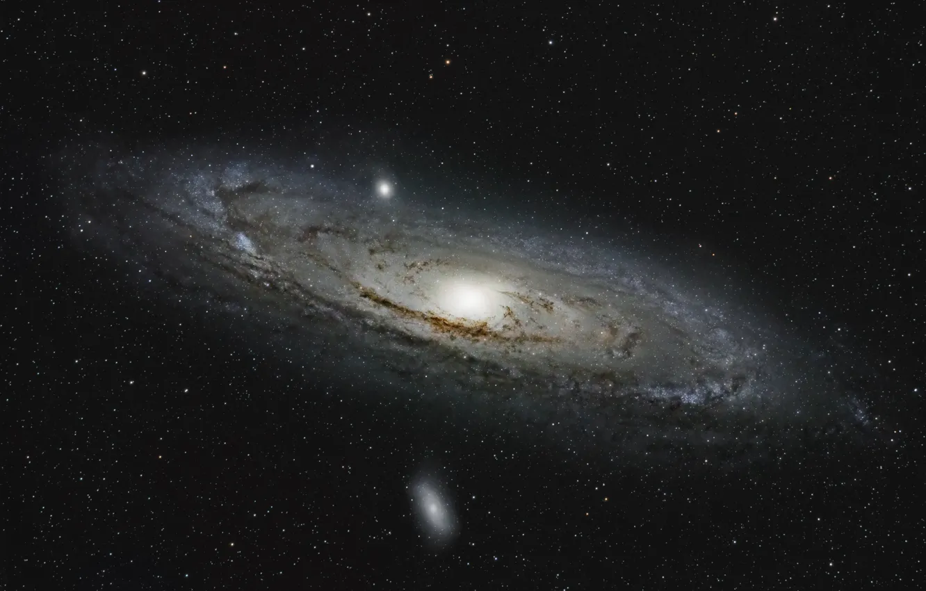 Фото обои Галактика Андромеды, к Млечному Пути, Ближайшая