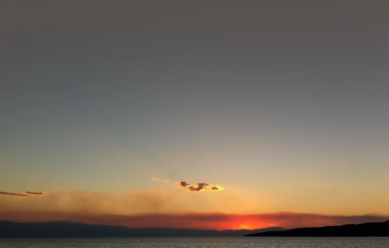 Фото обои Sunset, Cloud, Dusk