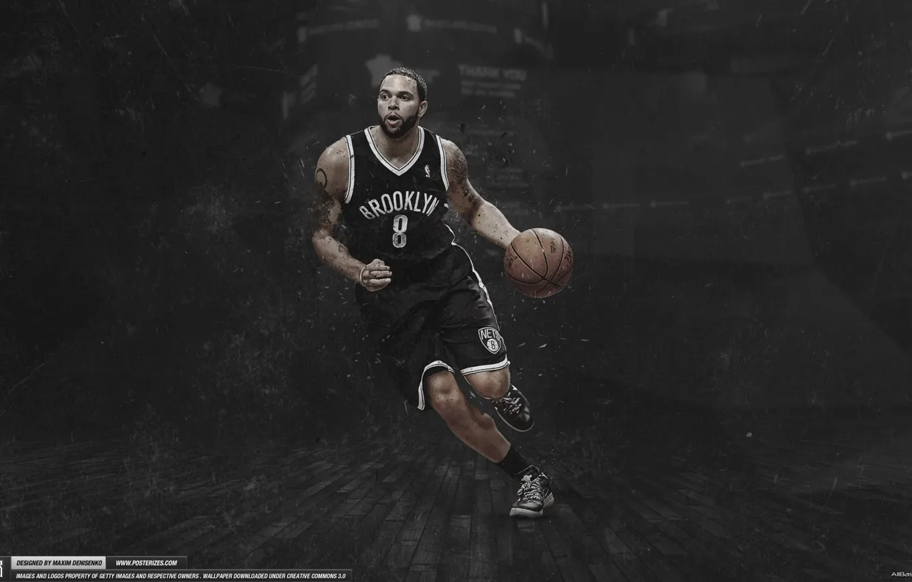 Фото обои серость, баскетбол, NBA, Brooklyn Nets, Deron Williams