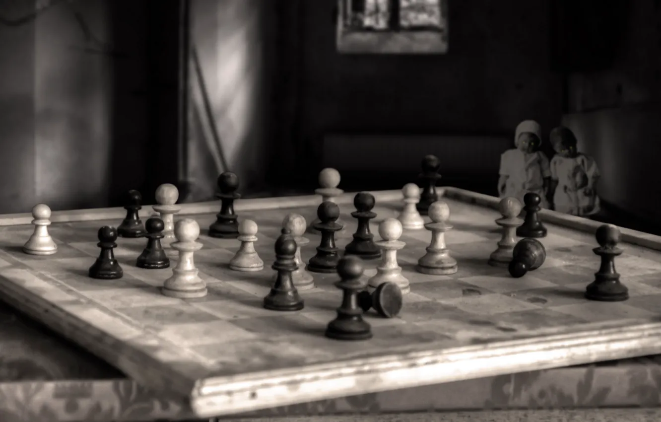 Фото обои фон, игра, шахматы