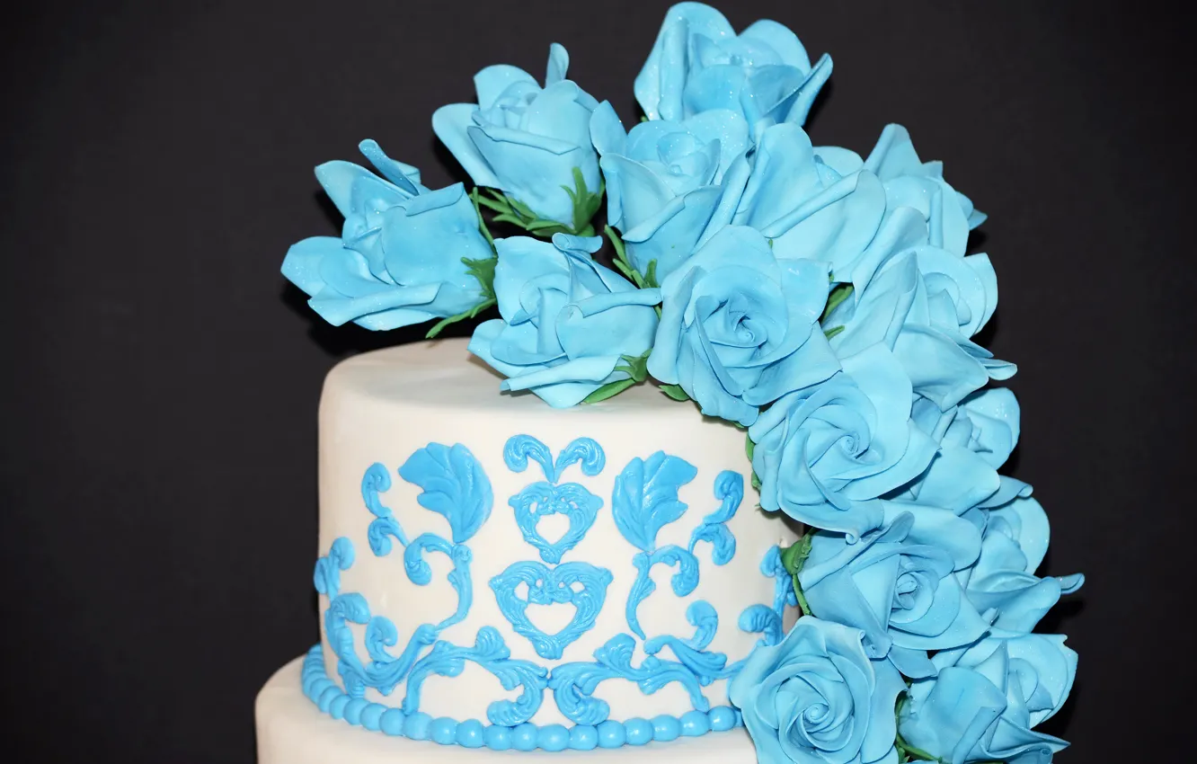 Фото обои розы, торт, свадьба, Roses, сладкое, декор, глазурь, wedding