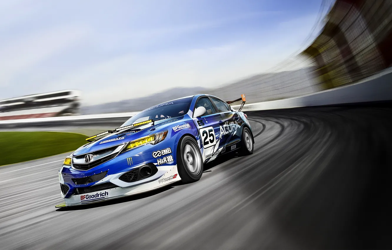 Фото обои спорт, NASA, акура, Acura, 2015, ILX, Endurance Racer