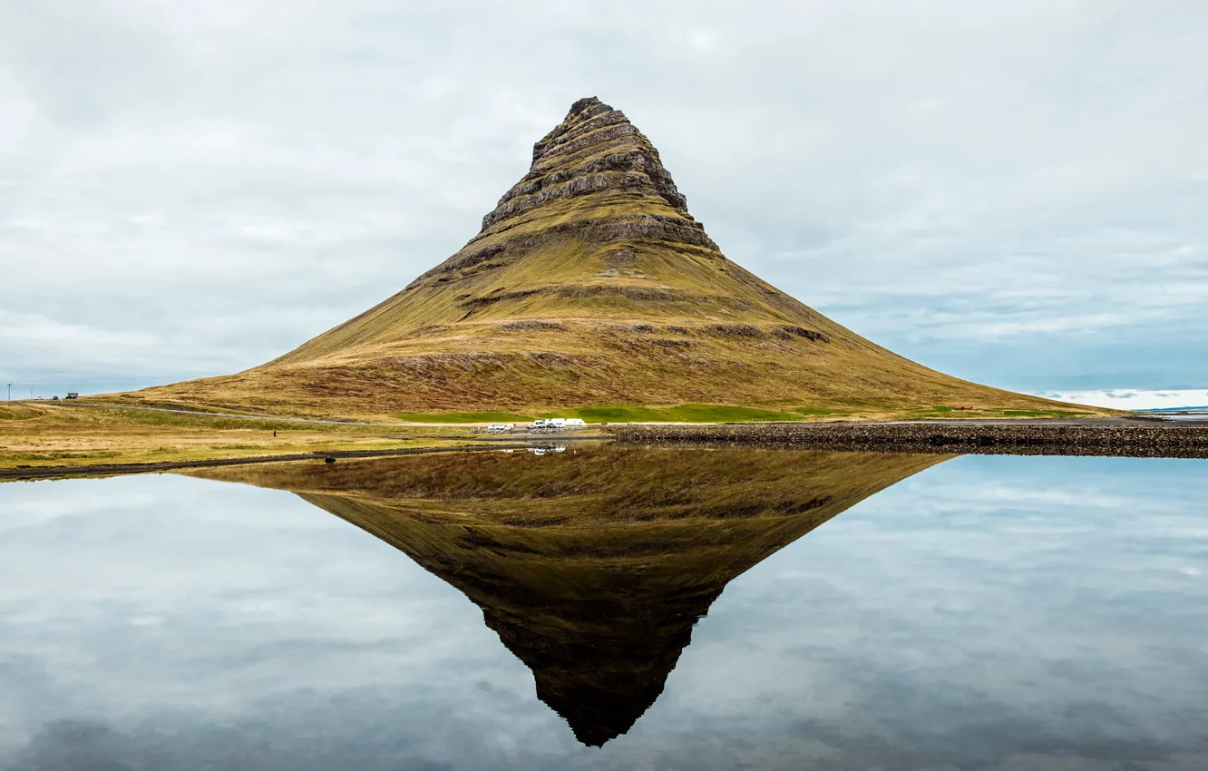 Фото обои гора, Исландия, Iceland, Kirkjufell