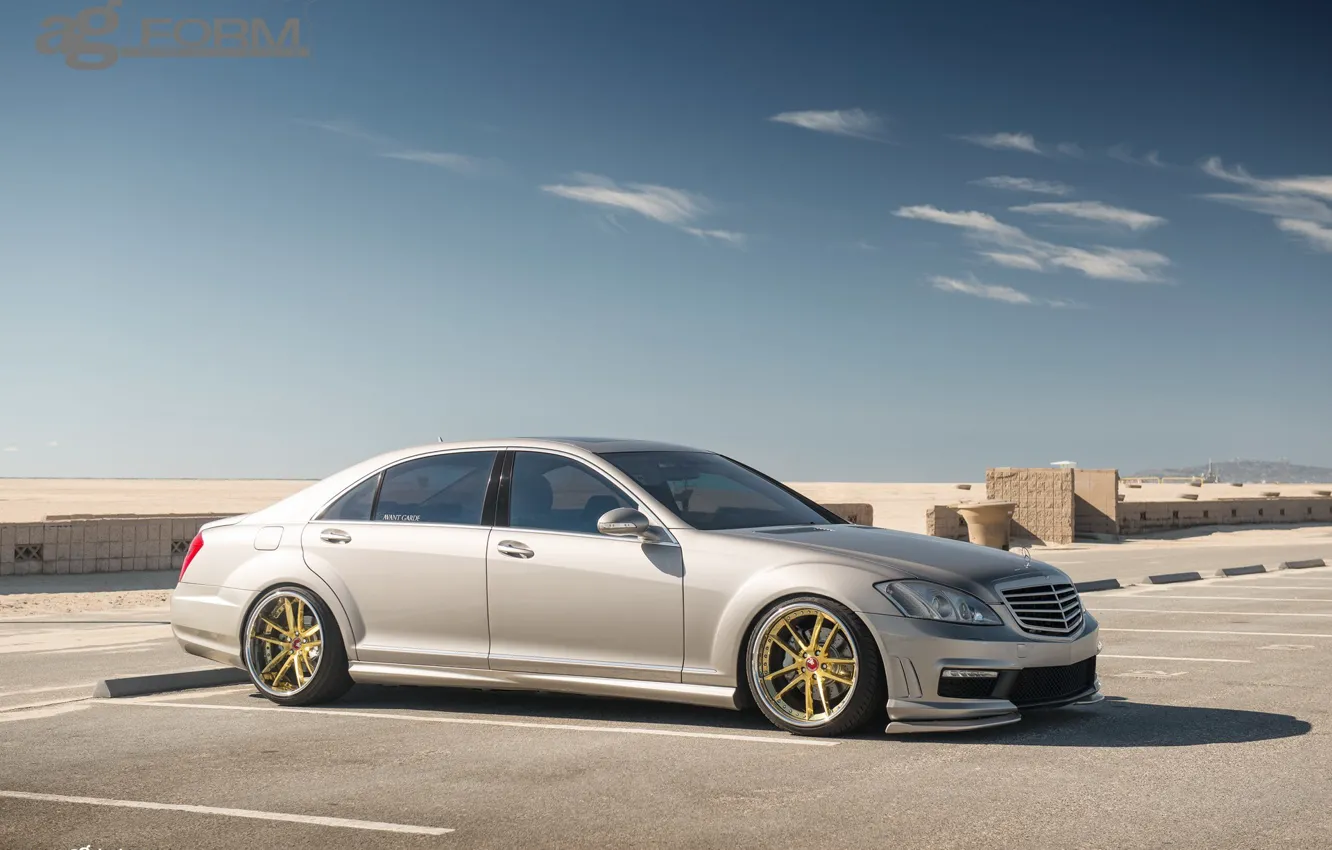 Фото обои Mercedes-Benz, gold, Design, tuning, power, amg, speed, germany