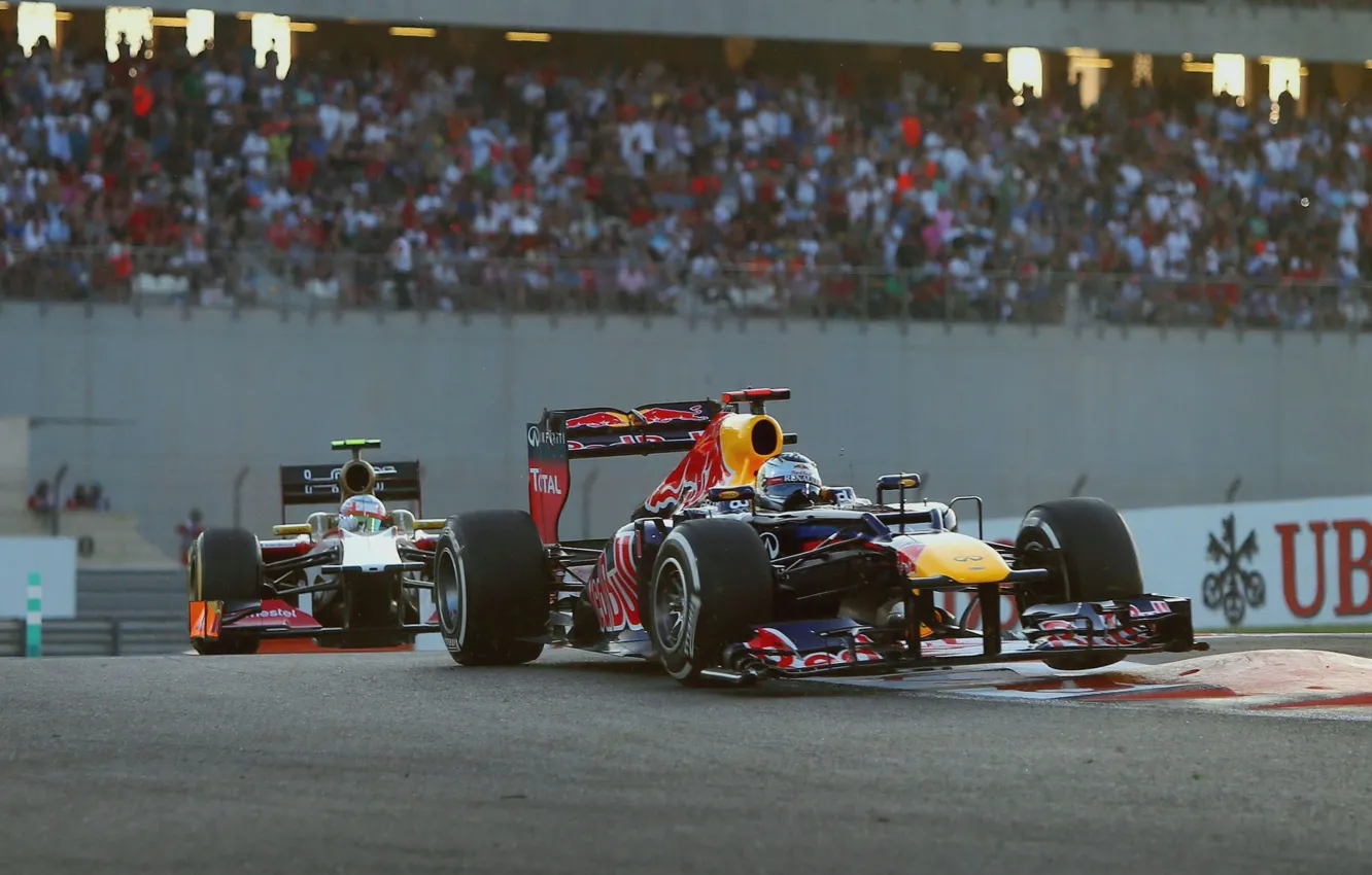 Фото обои Гонщик, Formula 1, Vettel, Чемпион, RB8, Sebastian