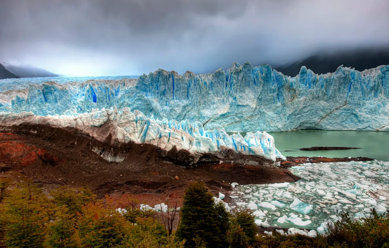 Фото обои побережье, ледник, аргентина, argentina, patagonia, glacier, патагония